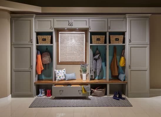 Blue Gray Mudroom