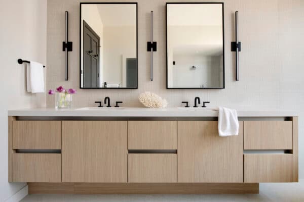 Contemporary Light Oak Vanity