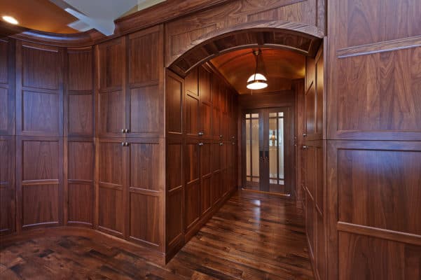 Mid Tone Finished Walnut Hallway