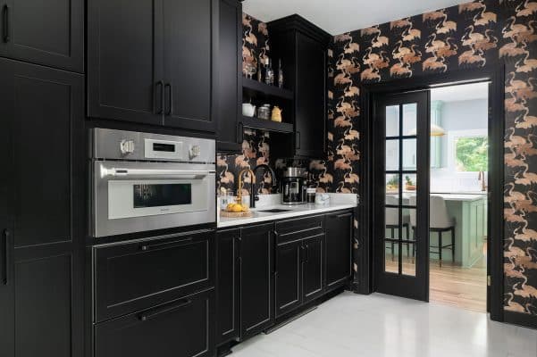 Painted Black Pantry Mudroom