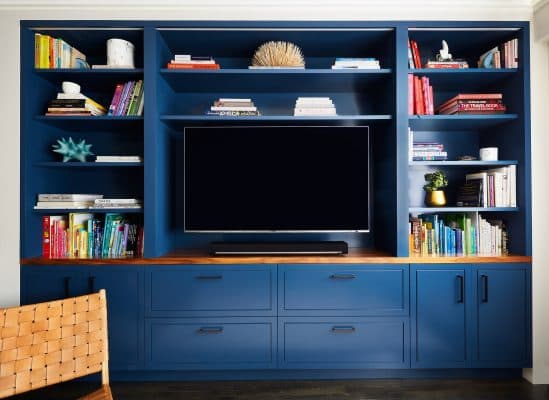 Painted Classic Blue Entertainment Center