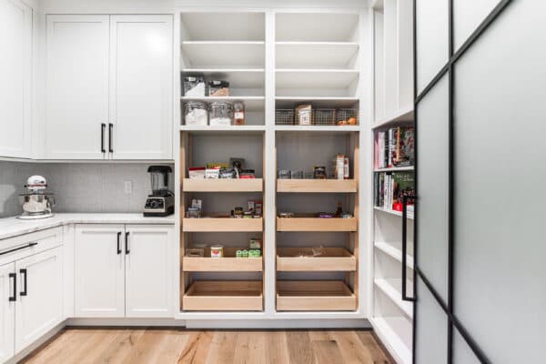 Pantry With Open Shelves