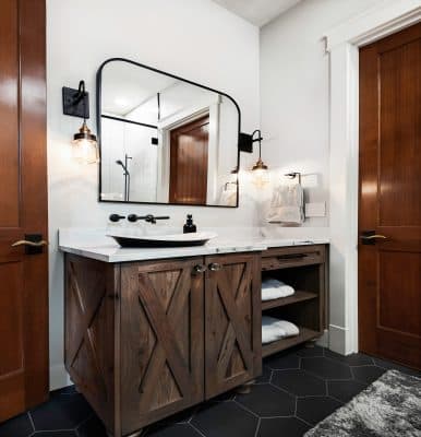 Rustic Northwest Guest Bathroom