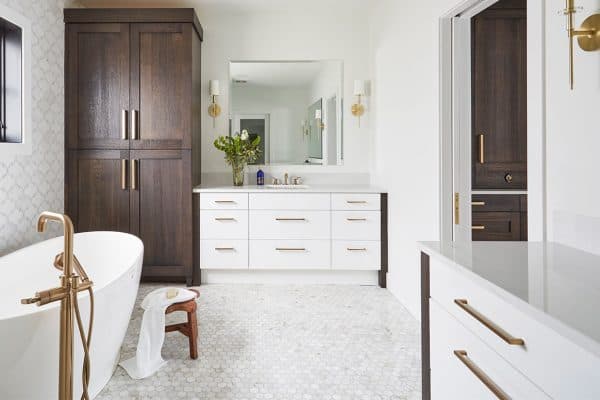 Tranquil Brown White Master Bath