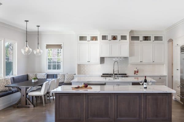 Transitional Kitchen With Builtin Banquette