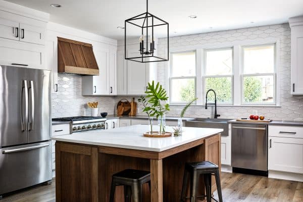 Wood & White Couples Kitchen